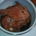 El cooksnap de Candela Aretio cuando hizo Chuleta de cerdo con cerveza y ajo.