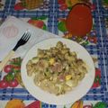 El cooksnap de Karla Nuñez cuando hizo Ensalada de coditos o de pasta de tornillo fría.