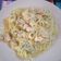 El cooksnap de Liz Paola cuando hizo Fideos con salsa de pollo a la crema.