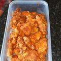 Walter's cooksnap of when they made Chili's Boneless Buffalo Wings.