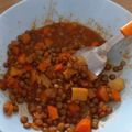 El cooksnap de Ari Jacobi cuando hizo Guiso de lentejas vegano.