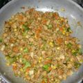 El cooksnap de Roomii Arceo cuando hizo Arroz frito con pollo.