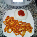El cooksnap de Alfonso Pedraza Garcia cuando hizo Calamares en salsa americana con Thermomix.