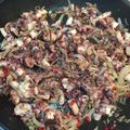 El cooksnap de Rodrigo Bustamante Vaz cuando hizo Pulpo al ajillo.