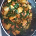 El cooksnap de Diana Salamanca cuando hizo Acelgas rehogadas con bacon.