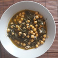 El cooksnap de Sara Diaz cuando hizo Garbanzos con acelgas en salsa de majado de almendras.