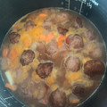 El cooksnap de Laura cuando hizo Albóndigas en salsa.