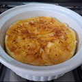 El cooksnap de Jorge Portillo cuando hizo Pie de manzana en microondas.
