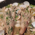 El cooksnap de David cuando hizo Colitas de rape con almejas.