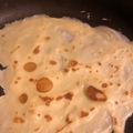 El cooksnap de Javiera cuando hizo Panqueques con manjar.