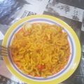 El cooksnap de Cristina Caro cuando hizo Fideuá mar y tierra.