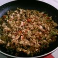 El cooksnap de Raquel cuando hizo Salteado de quinoa con carne picada.
