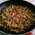 El cooksnap de Raquel cuando hizo Salteado de quinoa con carne picada.