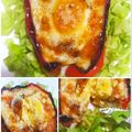 El cooksnap de graciela martinez IG @gramar09ok ☺💗 cuando hizo Huevos en cunita de morrón acolchados con queso 🥚 3 ingredientes + condimentos.