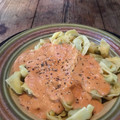 El cooksnap de Noa Rigo cuando hizo Tortellini en crema de almendras.
