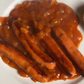El cooksnap de Cristina González cuando hizo Salchichas frescas con salsa de tomate.