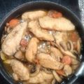 El cooksnap de Marilo Per cuando hizo Pechugas de pollo en salsa de apio, zanahoria y champiñones.