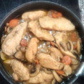 El cooksnap de Marilo Per cuando hizo Pechugas de pollo en salsa de apio, zanahoria y champiñones.