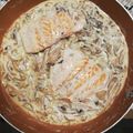 El cooksnap de Estanislao Zubillaga cuando hizo Salmón con champiñones y nata.