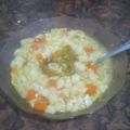 El cooksnap de Sabrina Rodriguez cuando hizo Sopa de fideos y verdura.