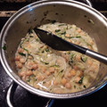 El cooksnap de juantxo cuando hizo Espaguetis de calabacín con garbanzos y queso de cabra.