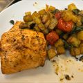 El cooksnap de Marta cuando hizo Salmón especiado con papas en freidora de aire.