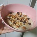 El cooksnap de Lucía Barboza cuando hizo Avena con leche, miel, pasas y canela.