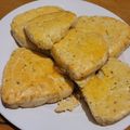 El cooksnap de Dai Tamanaha cuando hizo Scons de queso y orégano sin gluten.