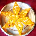Geeta Rani Sharma's cooksnap of when they made Dates heart covered with Gajar paak.