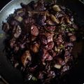 El cooksnap de kim-bautista cuando hizo Moronga o rellena con epazote, chile y cebolla.