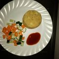 Nemoo Allyce's cooksnap of when they made Wetfried beef, mashed potatoes and carrot sticks.