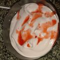 El cooksnap de Sandra Estefan cuando hizo Mousse de frutilla.