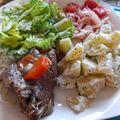 El cooksnap de Teresita Felíz cuando hizo Carne al jugo con ensalada de porotos negros.