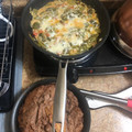 El cooksnap de Karen☀️ cuando hizo Rajas verdes con queso 🧀.