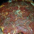 Dan's cooksnap of when they made Deep Dish Cast Iron Skillet Pizza.