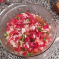 El cooksnap de Fer cuando hizo Salsa criolla. Ideal para acompañar carnes asadas. 🍅🧅🌶️🍋.