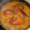 El cooksnap de Andrea yo misma cuando hizo Arroz caldoso con bogavante.
