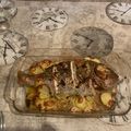 El cooksnap de Julio Esteban Mondejar cuando hizo Pargo Rosado con guarnición de patatas y cebollas horneadas.
