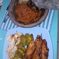 Cooksnap dari Dinda Ayu Bintang untuk resep Ikan Pari Asap/ Panggang VS Sambal Pete
