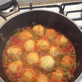 El cooksnap de gustavo2 cuando hizo Albóndigas de pollo con salsa de tomate.
