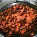 El cooksnap de Dani Morones cuando hizo Salchichas con chipotle y catsup.