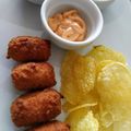 El cooksnap de rociolitran cuando hizo Aperitivo de salchichas rellenas con queso, rebozadas.