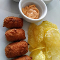 El cooksnap de rociolitran cuando hizo Aperitivo de salchichas rellenas con queso, rebozadas.