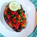 Cooksnap dari sisilvi irma untuk resep Ikan tenggiri sambal matah...pedas,gurih ,segarr...👍