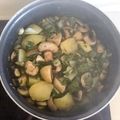 El cooksnap de final cuando hizo Acelgas con champiñones.