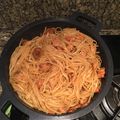 El cooksnap de yinko cuando hizo Tallarines con pollo y salsa de soja.