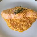 El cooksnap de Gisela Spínola cuando hizo Salmó amb crema de ceba i tomàquet.
