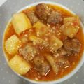 El cooksnap de Puri Rodriguez cuando hizo Albóndigas con patatas en salsa de almendras.