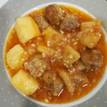 El cooksnap de Puri Rodriguez cuando hizo Albóndigas con patatas en salsa de almendras.