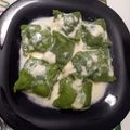 El cooksnap de Guada TRIVI cuando hizo Ravioles de calabaza con masa de espinacas.